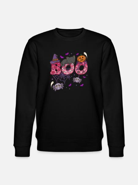 Halloween Boo Halloween-Kostüm - Stanley/Stella Unisex Bio-Sweatshirt CHANGER  - Schwarz