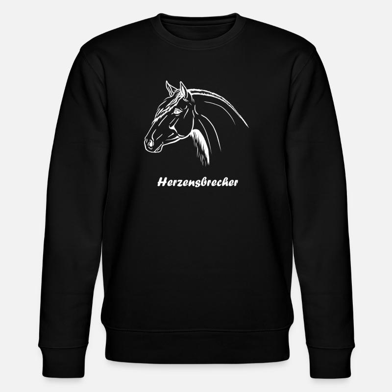 Andalusier Portrait Herzensbrecher - Stanley/Stella Unisex Bio-Sweatshirt CHANGER  - Schwarz