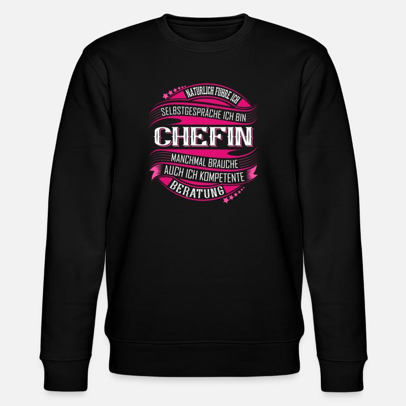 Chefin - Stanley/Stella Unisex Bio-Sweatshirt CHANGER  - Schwarz