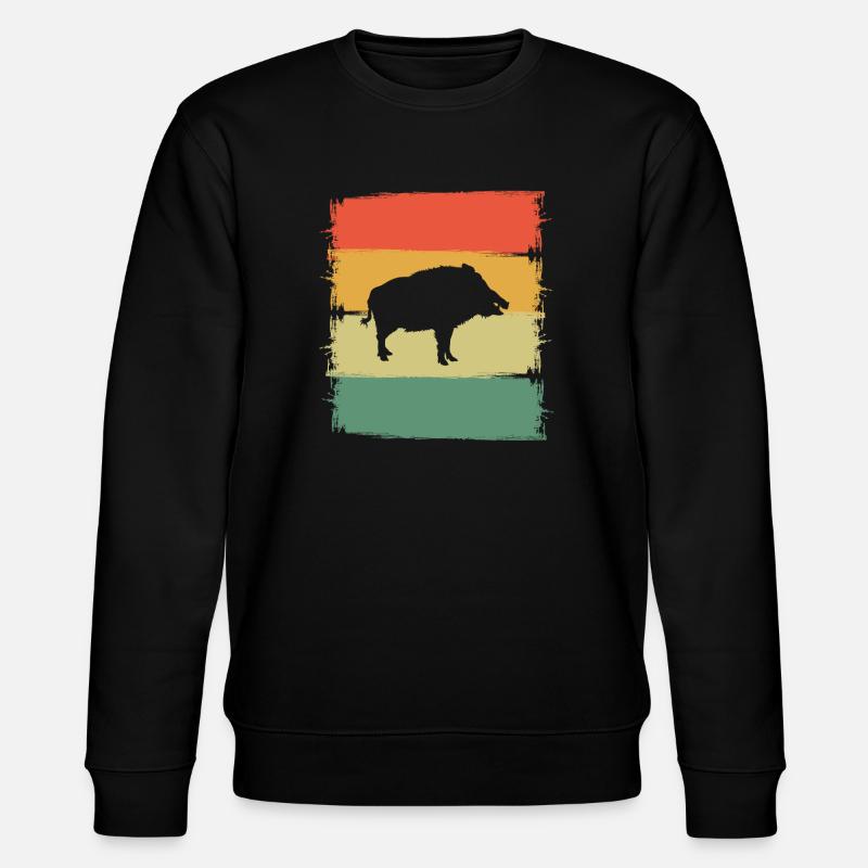 Wildschwein - Stanley/Stella Unisex Bio-Sweatshirt CHANGER  - Schwarz