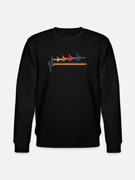 Flugzeug Flieger Luftfahrt - Stanley/Stella Unisex Bio-Sweatshirt CHANGER - Schwarz