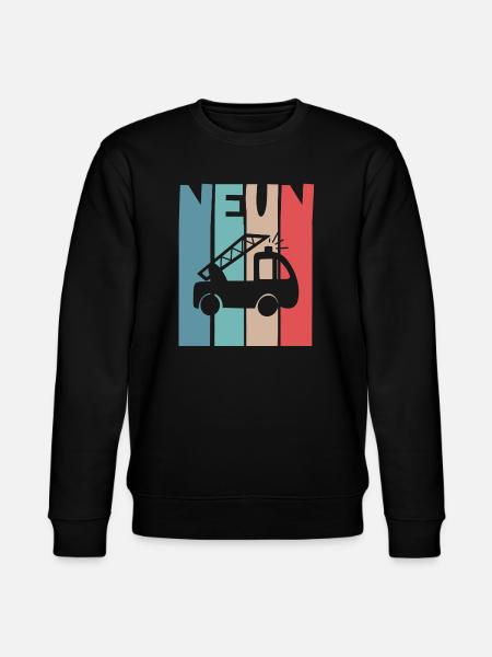 Feuerwehr 9 Jahre Kinder - Stanley/Stella Unisex Bio-Sweatshirt CHANGER  - Schwarz