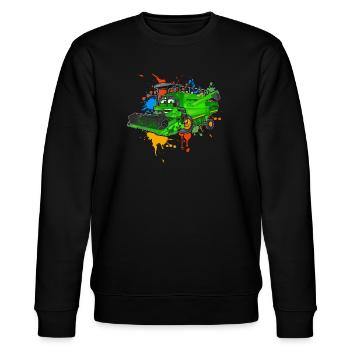 Mähdrescher - Stanley/Stella Unisex Bio-Sweatshirt CHANGER  - Schwarz - Vorne - Nik (191cm) & Marisol (170cm)