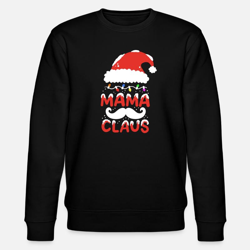 Weihnachten Mama Claus Mutter - Stanley/Stella Unisex Bio-Sweatshirt CHANGER  - Schwarz