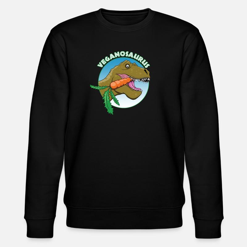Veganer Dinosaurier - Stanley/Stella Unisex Bio-Sweatshirt CHANGER  - Schwarz