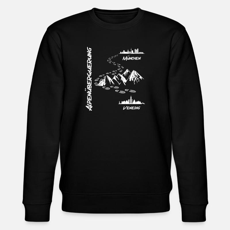 Alpenüberquerung München - Venedig - Stanley/Stella Unisex Bio-Sweatshirt CHANGER - Schwarz