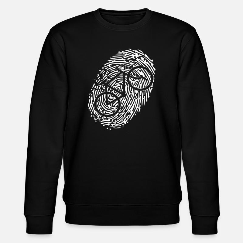 Bicycle Fingerprint - Stanley/Stella CHANGER Unisex Organic Sweatshirt - black
