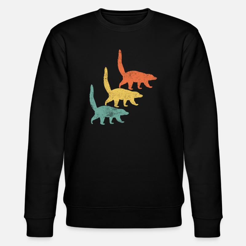 Nasenbären Rüsselbären - Stanley/Stella Unisex Bio-Sweatshirt CHANGER  - Schwarz