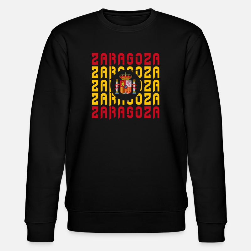 Saragossa Spanien Flaggen Design - Stanley/Stella Unisex Bio-Sweatshirt CHANGER  - Schwarz