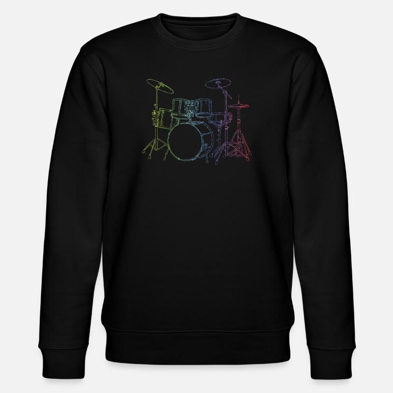 Drumset Sticks Drummer Drums Drummer - Stanley/Stella CHANGER Unisex Organic Sweatshirt - black