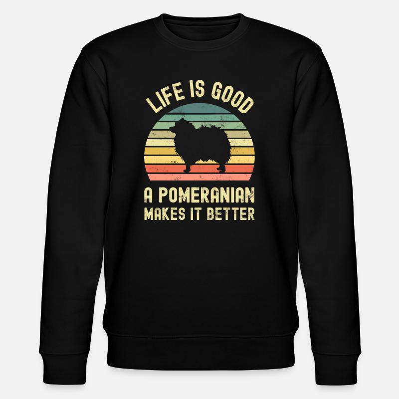 Chien Poméranien - Sweat bio CHANGER Stanley/Stella Unisexe - noir