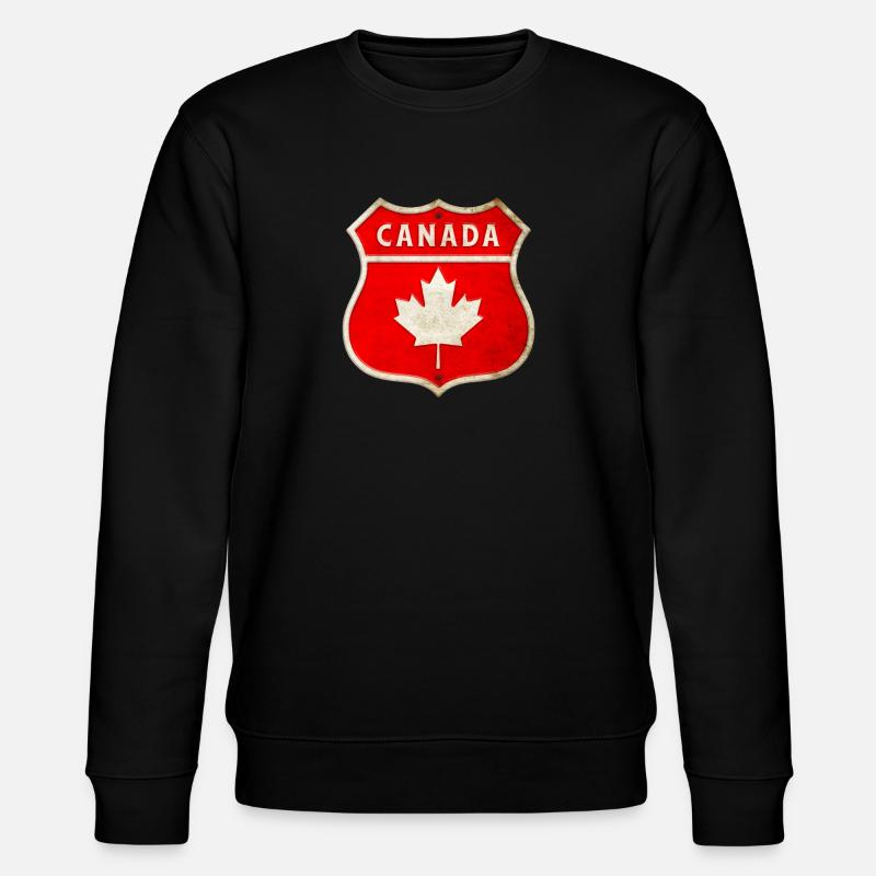 Kanada Wappen Flaggen Design - Stanley/Stella Unisex Bio-Sweatshirt CHANGER  - Schwarz