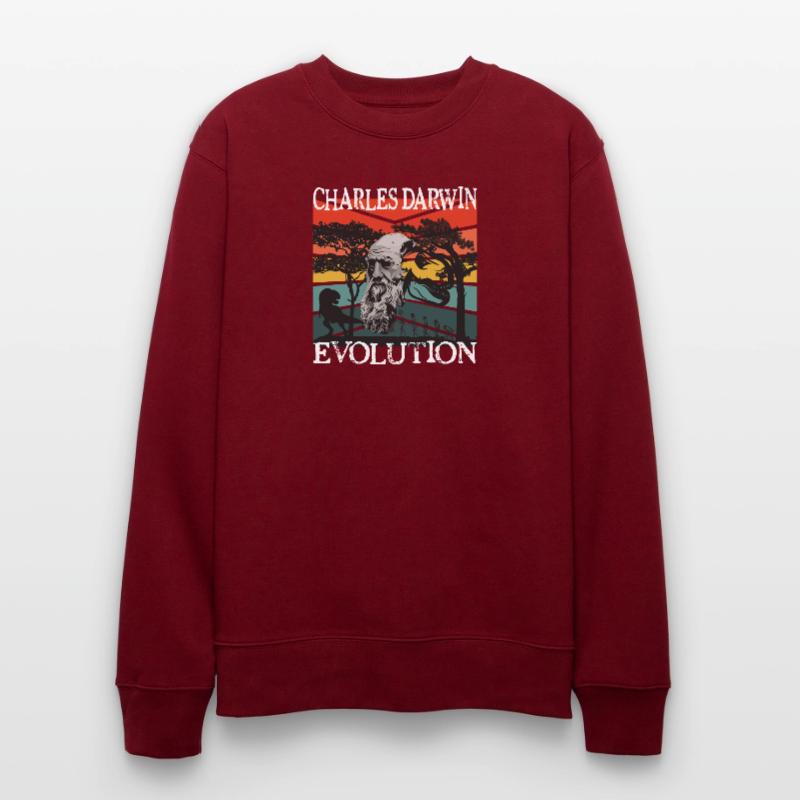 Charles Darwin Evolution textile Geschenkidee Stanley/Stella Unisex Bio-Sweatshirt CHANGER 
