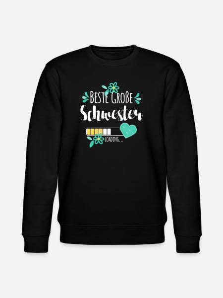 Beste Große Schwester Loading - Stanley/Stella Unisex Bio-Sweatshirt CHANGER  - Schwarz
