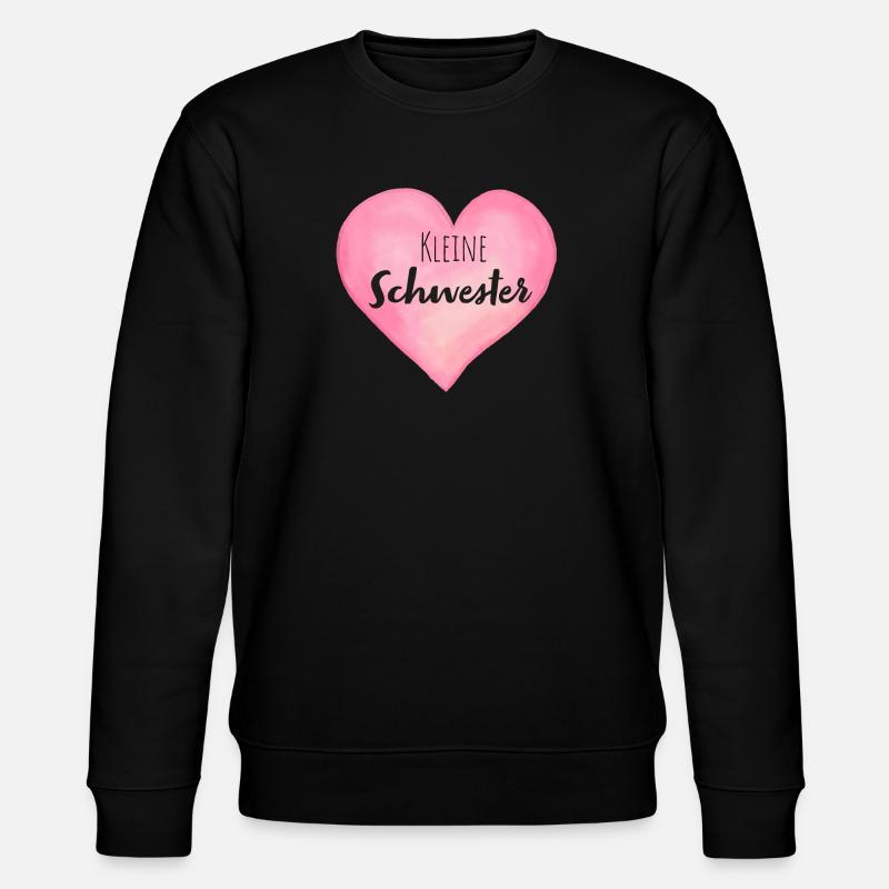 Kleine Schwester Herz - Stanley/Stella Unisex Bio-Sweatshirt CHANGER - Schwarz