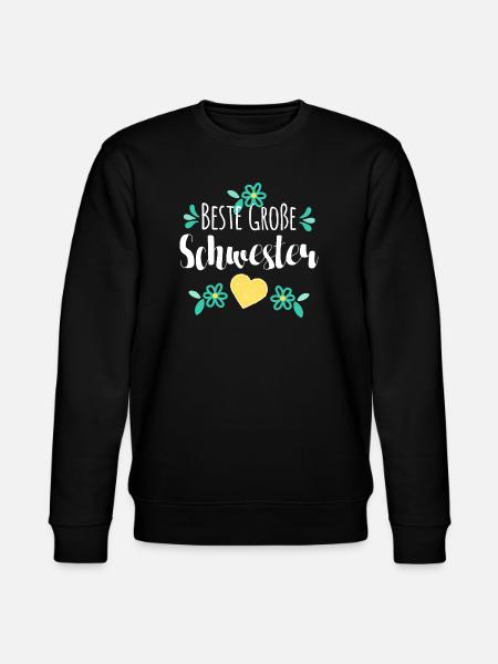Beste Große Schwester - Stanley/Stella Unisex Bio-Sweatshirt CHANGER - Schwarz