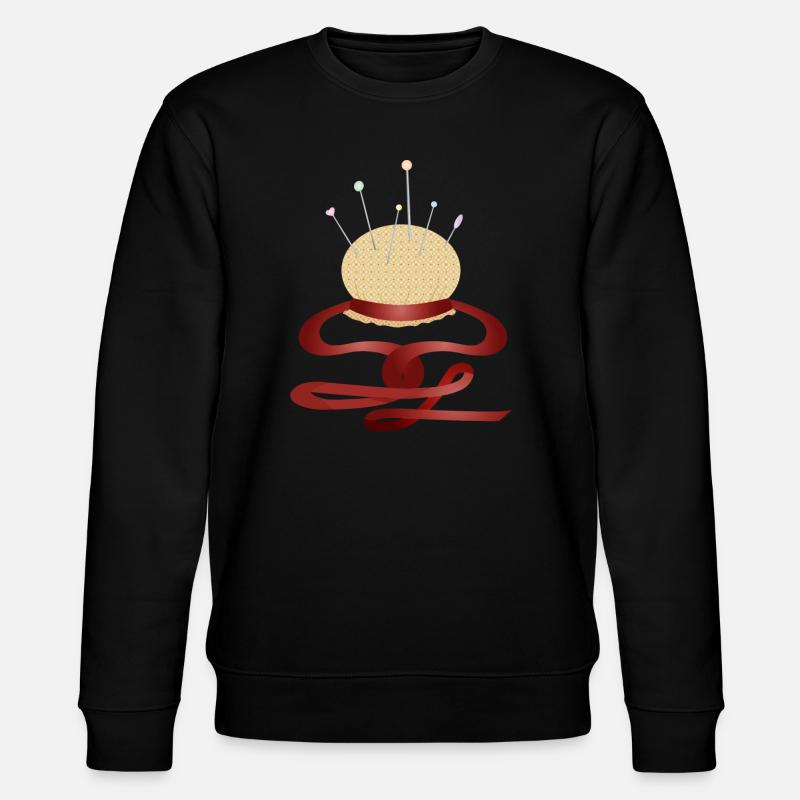 nostalgisches Nadelkissen mit Stecknadeln - Stanley/Stella Unisex Bio-Sweatshirt CHANGER  - Schwarz
