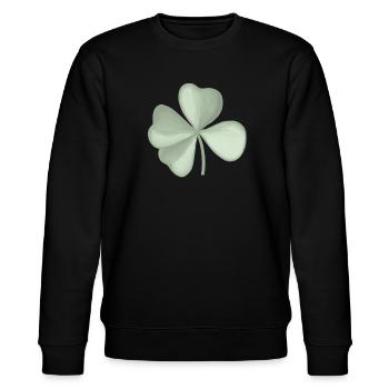 Kleeblatt pastell - Stanley/Stella Unisex Bio-Sweatshirt CHANGER  - Schwarz - Vorne - Nik (191cm) & Marisol (170cm)
