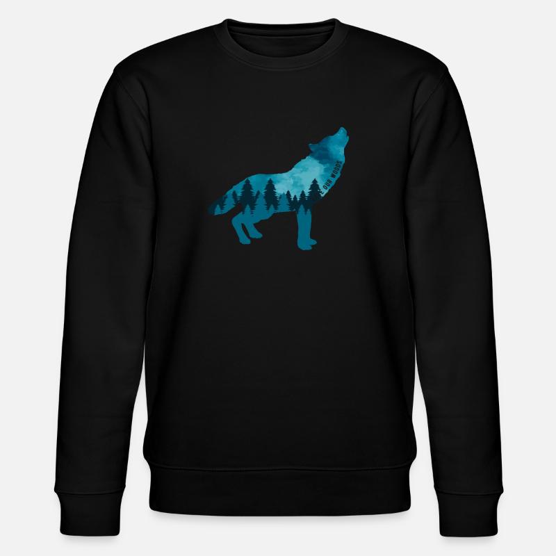 Climate Change Environmental Protection Wolf - Stanley/Stella CHANGER Unisex Organic Sweatshirt - black