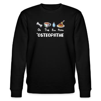 Ostéopathe Humour Cadeau Ostéo Kinésithérapeute - Sweat bio CHANGER Stanley/Stella Unisexe - noir - Devant - Nik (191cm) & Marisol (170cm)