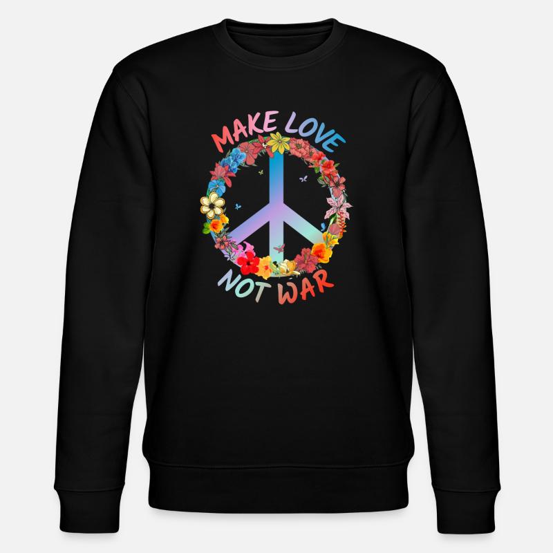 Make Love Not War - Stanley/Stella Unisex Bio-Sweatshirt CHANGER  - Schwarz
