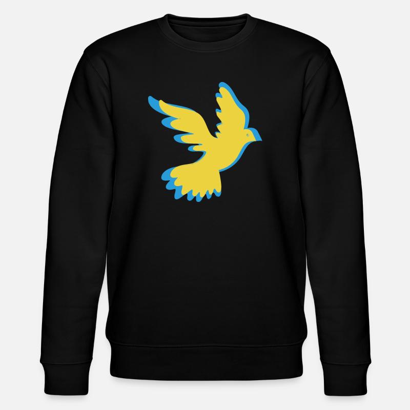 Ukraine Friedenstaube - Stanley/Stella Unisex Bio-Sweatshirt CHANGER  - Schwarz