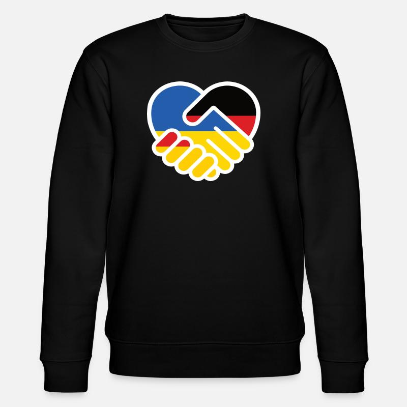 Cœur Solidaire Allemagne Ukraine - Sweat bio CHANGER Stanley/Stella Unisexe - noir