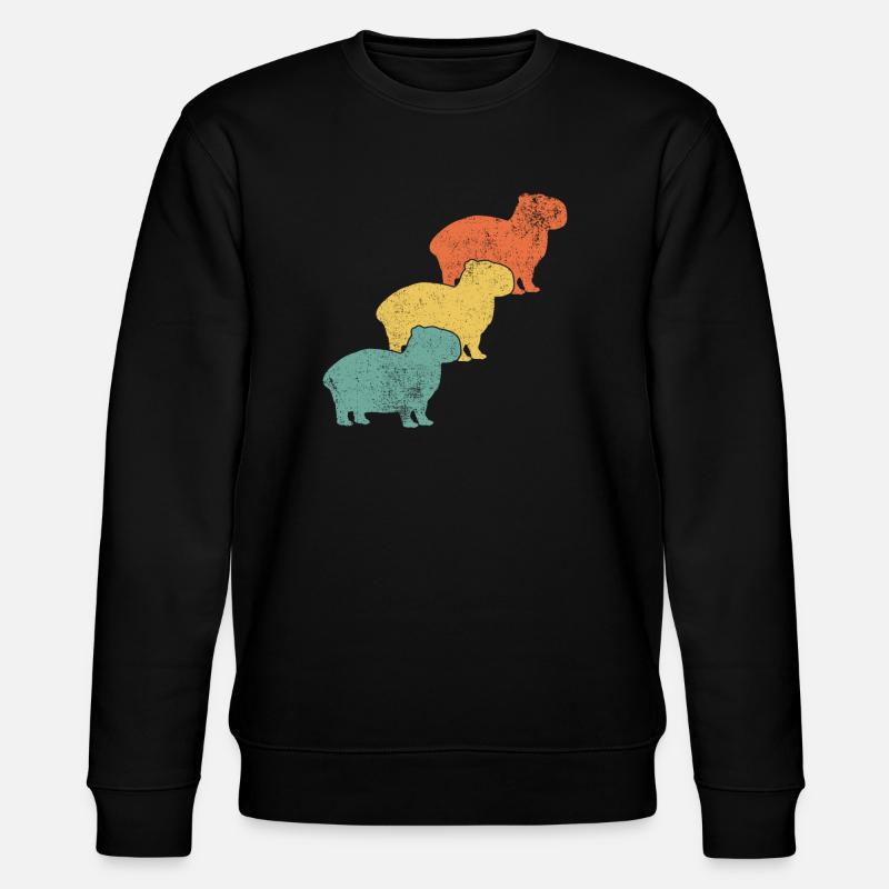 Capybara Capybara-Liebhaber - Stanley/Stella Unisex Bio-Sweatshirt CHANGER  - Schwarz