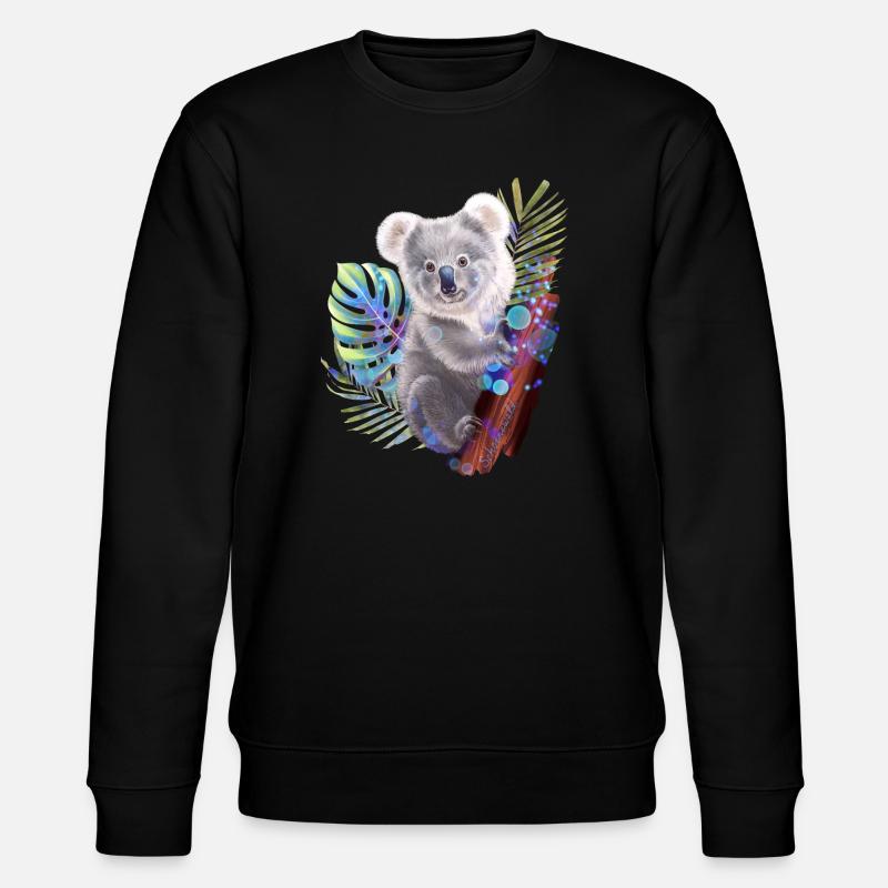 Koala - Stanley/Stella Unisex Bio-Sweatshirt CHANGER  - Schwarz