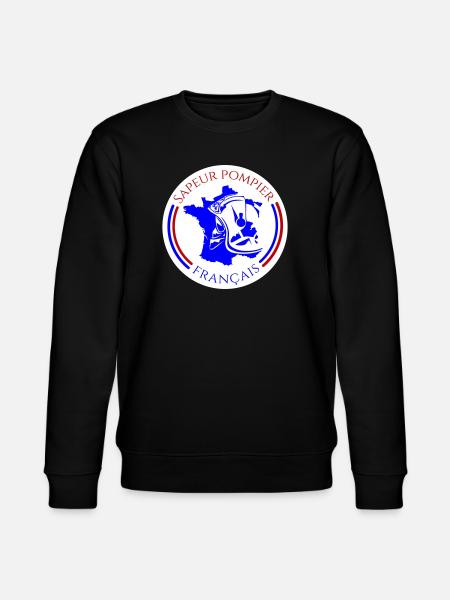 Écusson Sapeur-Pompier Français Bleu - Sweat bio CHANGER Stanley/Stella Unisexe - noir