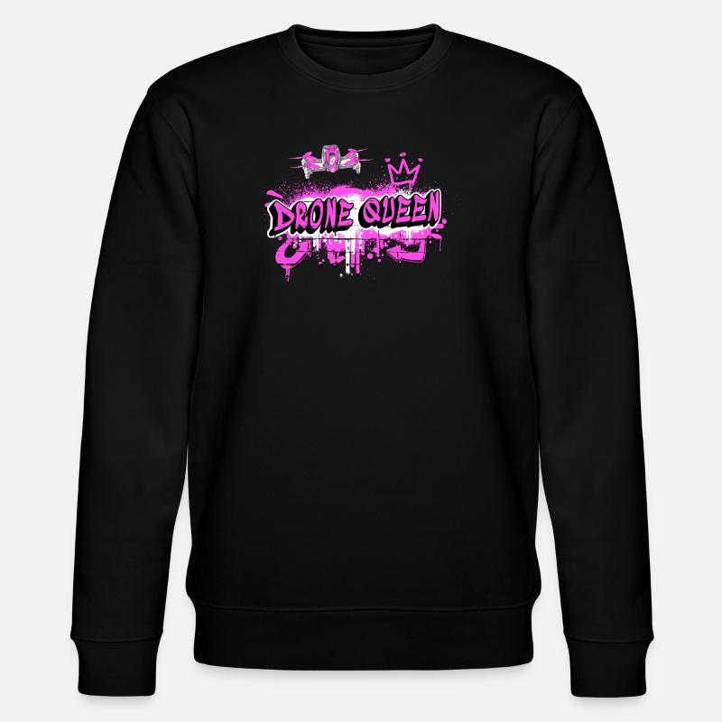Drohnen Königin Design - Stanley/Stella Unisex Bio-Sweatshirt CHANGER - Schwarz