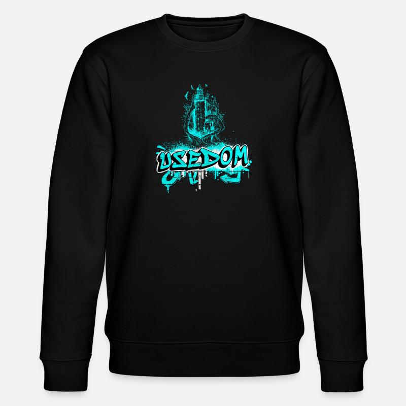 Usedom Leuchtturm Design / Geschenkidee - Stanley/Stella Unisex Bio-Sweatshirt CHANGER  - Schwarz