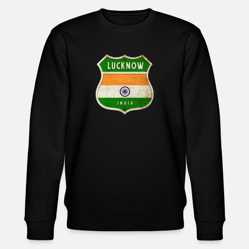 Lucknow Inde Armoiries Drapeaux Design - Sweat bio CHANGER Stanley/Stella Unisexe - noir