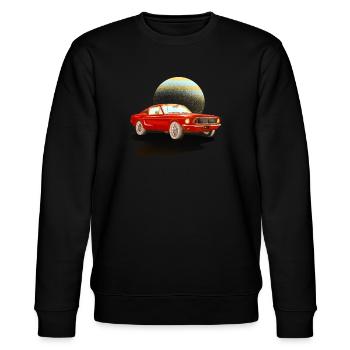 Car red car - Stanley/Stella CHANGER Unisex Organic Sweatshirt - black - Front - Nik (191cm) & Marisol (170cm)