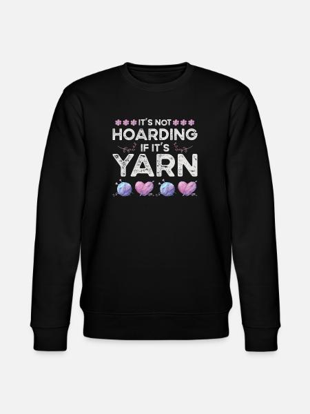 Knitting Yarn Wool Stash Crochet - Stanley/Stella CHANGER Unisex Organic Sweatshirt - black