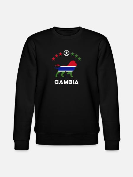 Gambia lion flag design - Stanley/Stella CHANGER Unisex Organic Sweatshirt - black