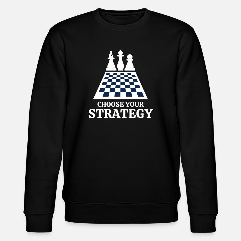 Schach, Schach, Schach und Mat - Stanley/Stella Unisex Bio-Sweatshirt CHANGER  - Schwarz