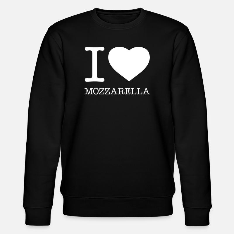 J’ADORE LA MOZZARELLA - Sweat bio CHANGER Stanley/Stella Unisexe - noir