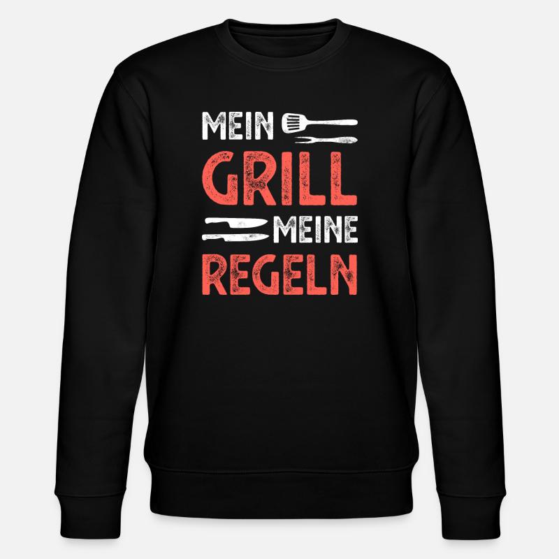 Grill Grillen - Stanley/Stella Unisex Bio-Sweatshirt CHANGER  - Schwarz