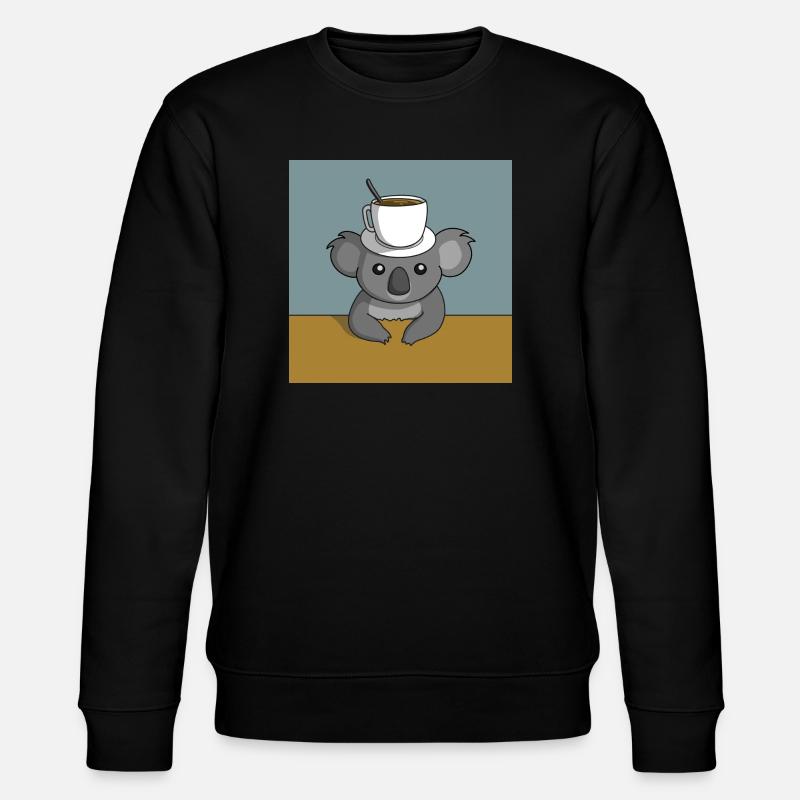 Koala Coffee Break - Stanley/Stella CHANGER Unisex Organic Sweatshirt - black