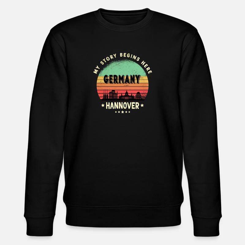Hannover Germany skyline design - Stanley/Stella CHANGER Unisex Organic Sweatshirt - black