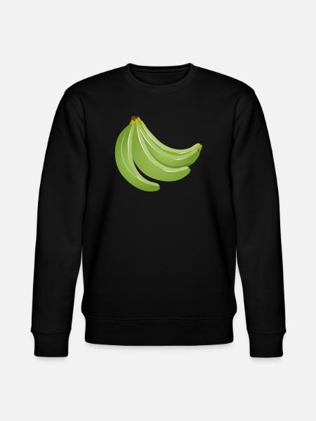 four bright green unripe bananas - Stanley/Stella CHANGER Unisex Organic Sweatshirt - black