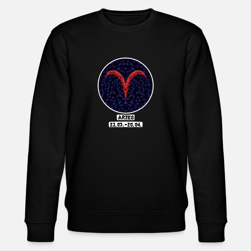 Aries 21.03.-20.04. - Stanley/Stella Unisex Bio-Sweatshirt CHANGER  - Schwarz