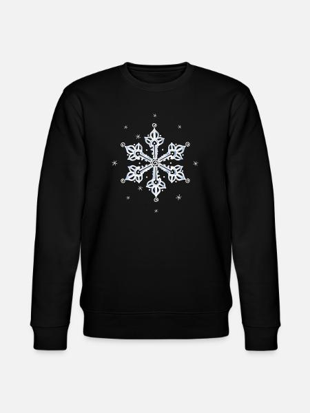 Snowflake Snow - Stanley/Stella CHANGER Unisex Organic Sweatshirt - black