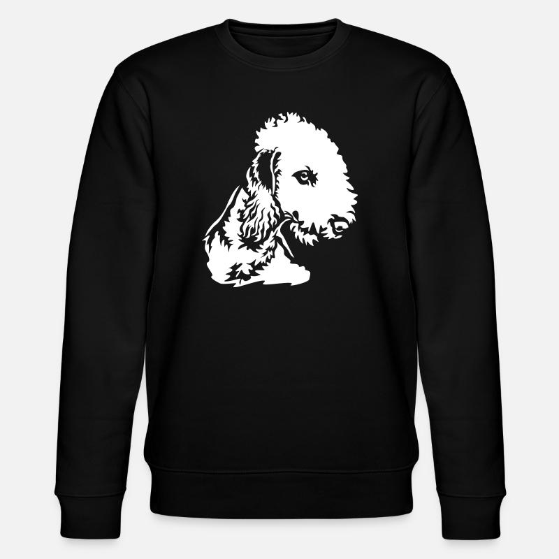 Bedlington Terrier Kopf "Black Edition" - Stanley/Stella Unisex Bio-Sweatshirt CHANGER  - Schwarz