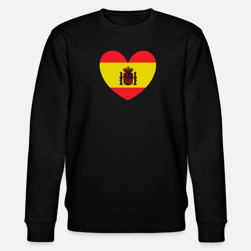 Drapeau du cœur de l’Espagne - Sweat bio CHANGER Stanley/Stella Unisexe - noir