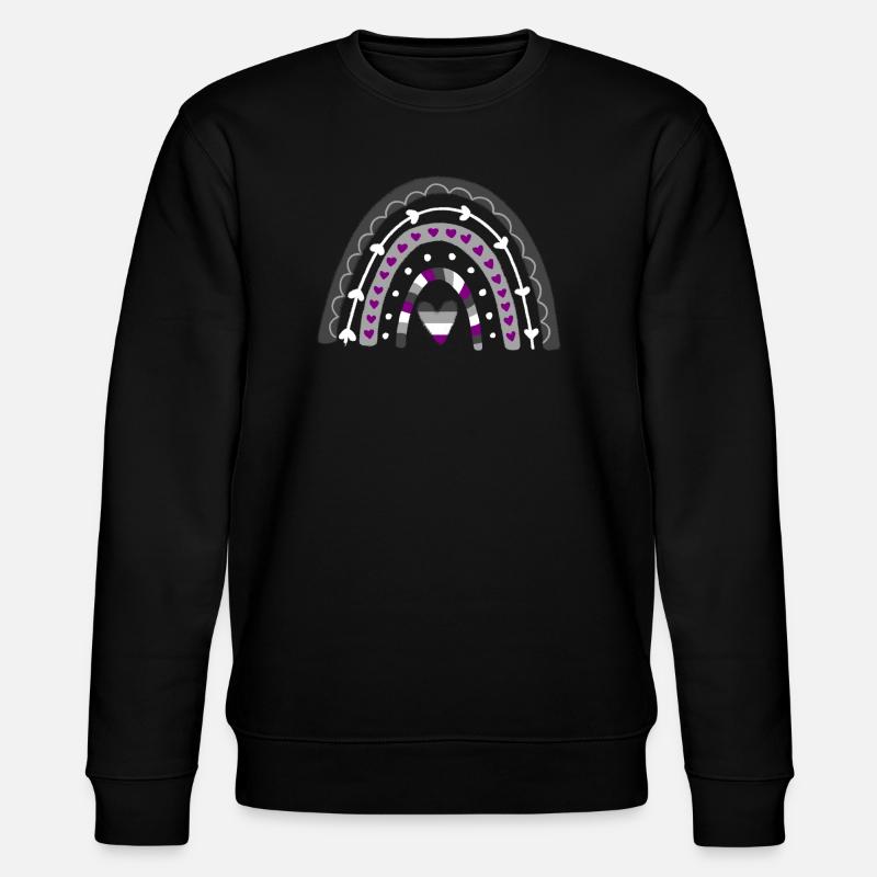 Asexual Pride Boho Rainbow - Stanley/Stella CHANGER Unisex Organic Sweatshirt - black