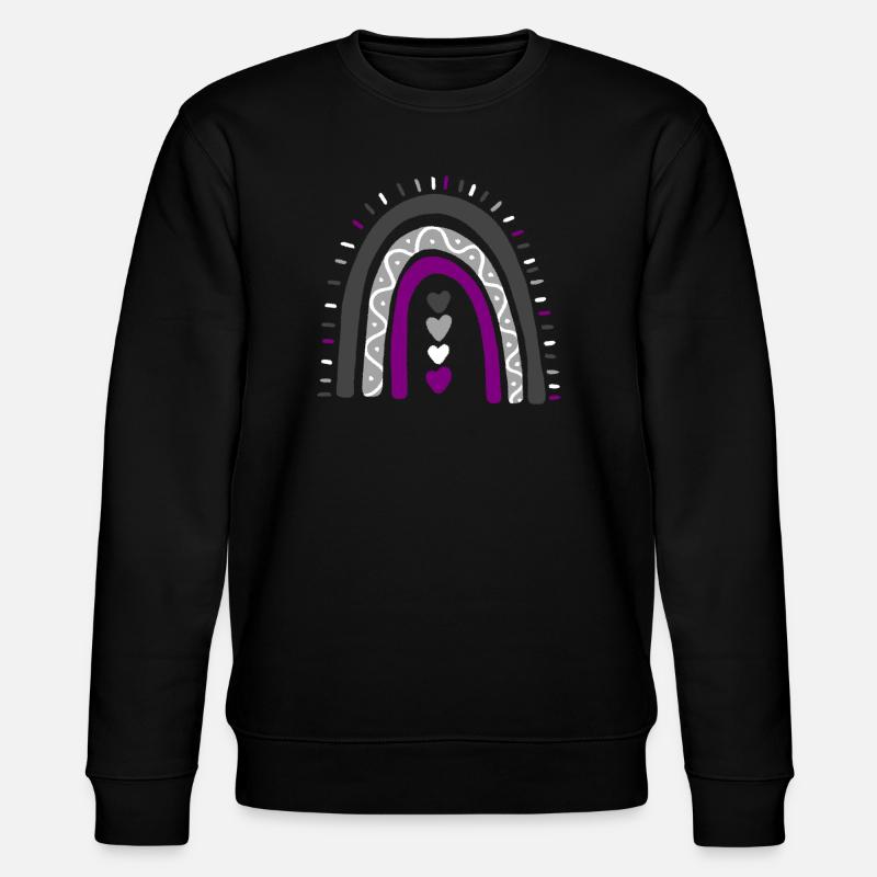 Asexual Boho Rainbow Ace Pride - Stanley/Stella CHANGER Unisex Organic Sweatshirt - black