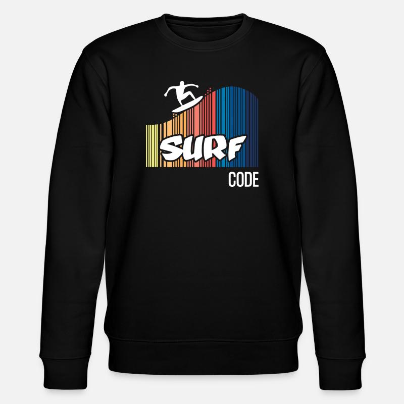 Surf Code (dark) - Stanley/Stella CHANGER Unisex Organic Sweatshirt - black