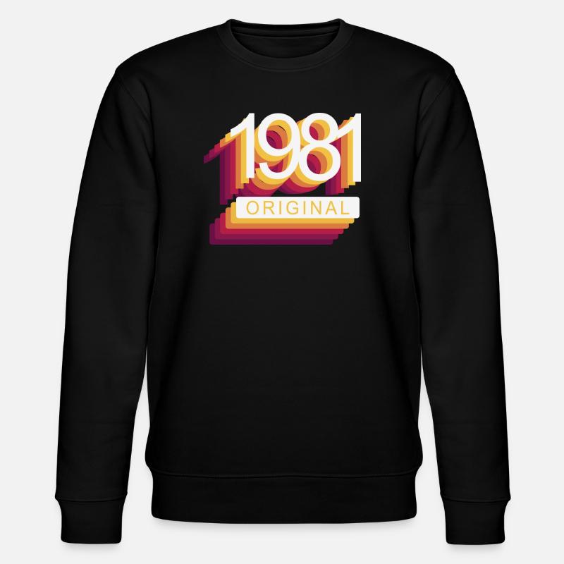 Né en 1981 - Sweat bio CHANGER Stanley/Stella Unisexe - noir